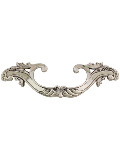 French Court Drawer Pull - 5 3/8 inch Center-to-Center in White Brass.